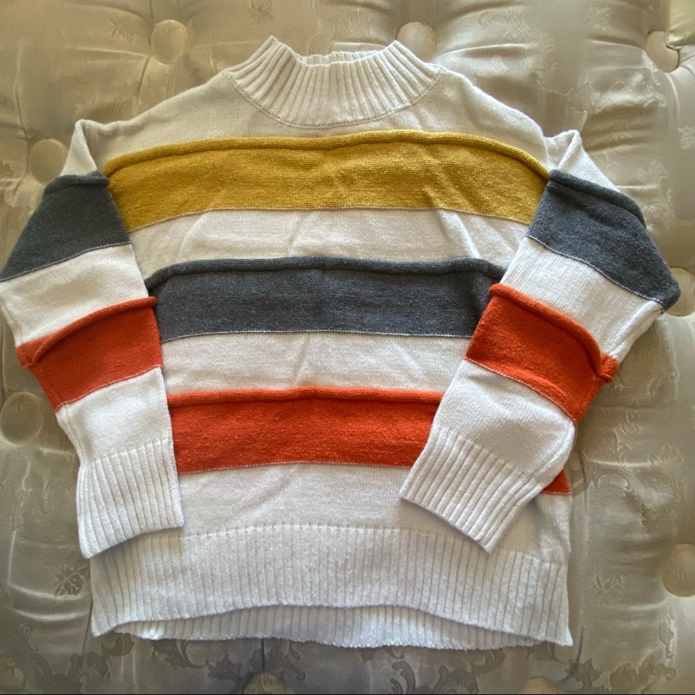 Multicolored, Stripe Sweater